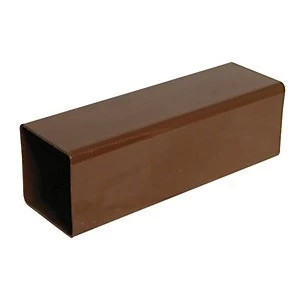 Image of FloPlast RPS2.5BR Square Line Downpipe - Brown 65mm x 2.5m