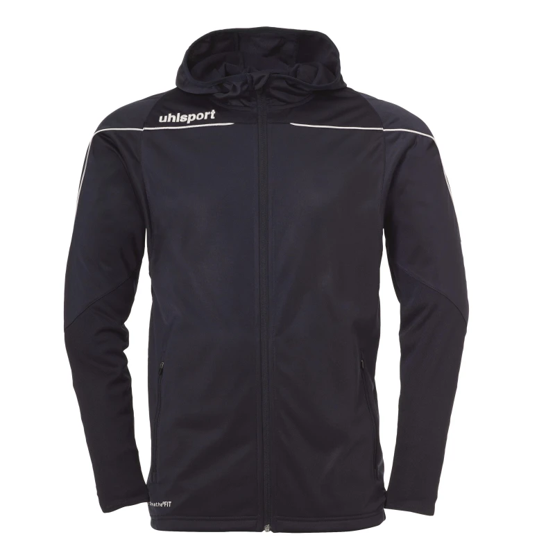 Image of Uhlsport Stream 22 Hooded Jacket Adults - Blue Blue S