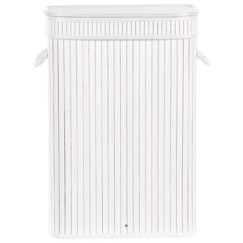 Image of Beliani Basket Kalutara Bamboo Wood White 72 L