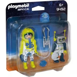 Image of Playmobil Astronaut and Robot Duo Pack Figures
