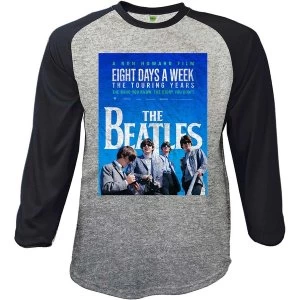 image of The Beatles - 8 Days a Week Movie Poster Unisex Medium T-Shirt - Grey,Black