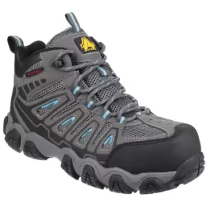Image of Amblers Safety Womens/Ladies AS802 Waterproof Non-Metal Safety Boots (4 UK) (Grey)
