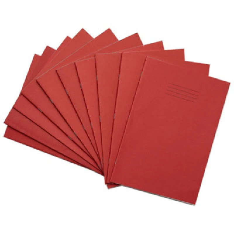 Image of Rhino 330 x 229mm Exercise Book 80 Page 8mm Ruled Red Contract (50 Pack) VDUV080-200-6