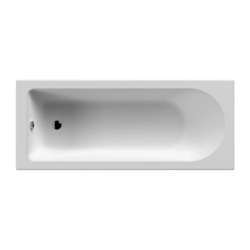 Image of Balterley Single Ended Straight Shower Bath with Leg Set 1700mm x 750mm White unisex
