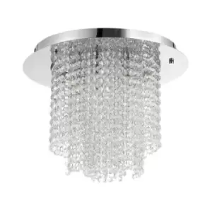 Netlighting Merano Concord 5 Light Ceiling Light Chrome Metal K9 Crystal G9