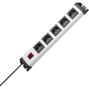 image of Kopp 226620015 Power strip (+ switch) 5x Grey, Black PG connector