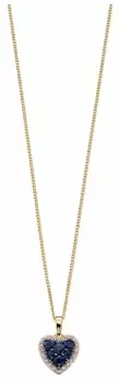 Image of Elements Gold GP2166L 9k Yellow Gold Sapphire And Diamond Jewellery