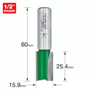 Image of Trend CRAFTPRO Two Flute Straight Router Cutter 15.9mm 25.4mm 1/2"