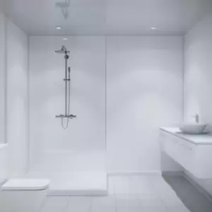 Image of Multipanel Classic Bathroom Wall Panel Hydrolock 2400 X 1200mm Frost White
