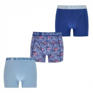 Image of Bjorn Borg Surf Web 3 Pack Trunks - Surf Blue