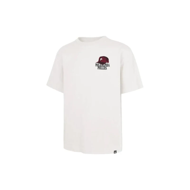 Image of 47Brand MLB Phillies T-Shirt Inthepaper FoundatIon Gris Unisex L