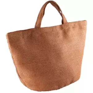 Image of Womens/Ladies Fashion Jute Bag (Pack of 2) (One Size) (Natural/Saffron) - Kimood