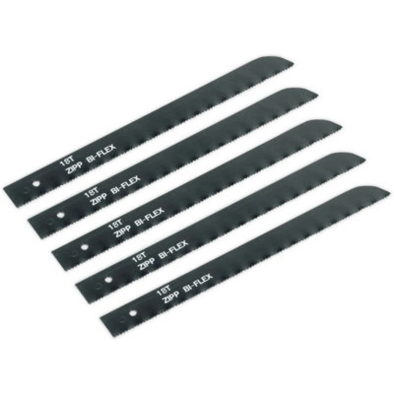 Image of Loops 5 PACK - HSS Air Jigsaw Saw Blades - 18 TPI BLACK Reciprocating Multi Material Black