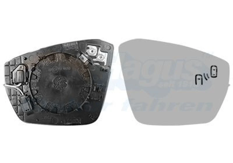 Image of VAN WEZEL Wing mirror glass VAN WEZEL 7631835