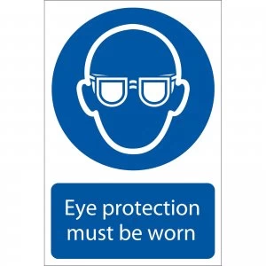 Image of Draper Eye Protection Must Be Worn Sign 200mm 300mm Standard