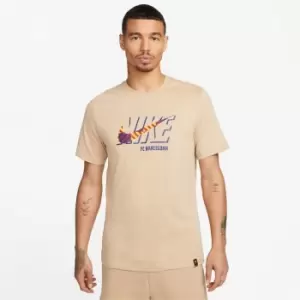 Image of Nike FC Barcelona Swoosh T-Shirt 2022/2023 Mens - Brown