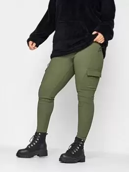 Image of Yours Cargo Legging - Green, Size 20, Women