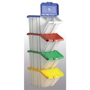 image of Multi Function Storage Container and Lid Mixed Colours 1 x Pack of 4