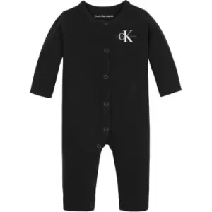 Image of Calvin Klein Jeans Monogram Ls Bodysuit - Black