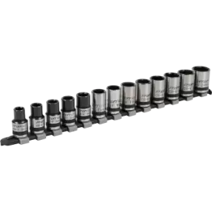 Image of Sealey 13 Piece Black Series 1/2" Drive Lock On Hexagon Socket Set 1/2"