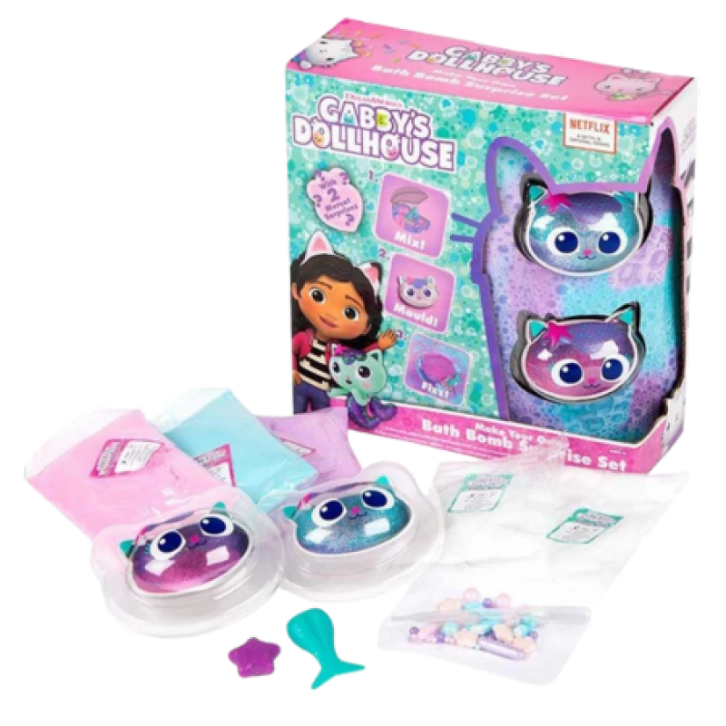 Image of Gabbyas Dollhouse Make Your Own Bath Bomb Surprise Set GABBY-70-0008