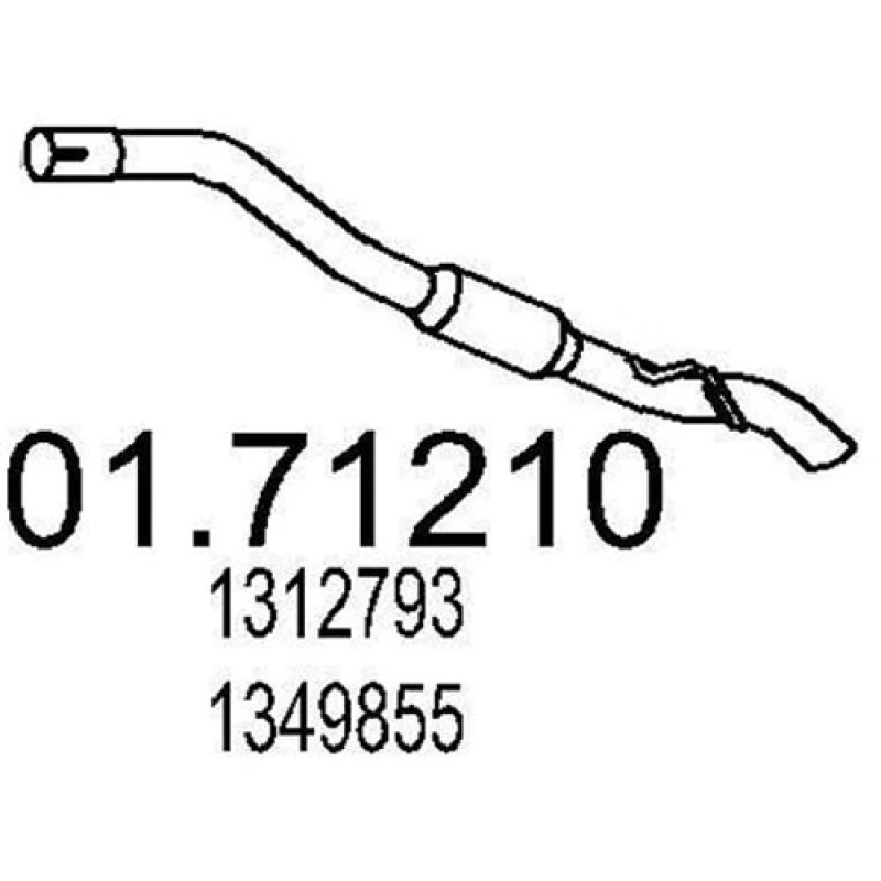 Image of MTS 01.71210 Exhaust Pipe Rear, Length: 760mm Exhaust Pipe (17)