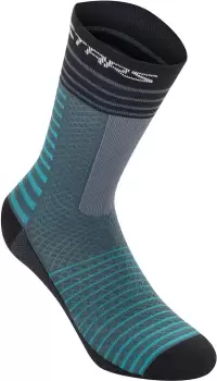 image of Alpinestars Drop 19 Socks, black-blue, Size L, black-blue, Size L