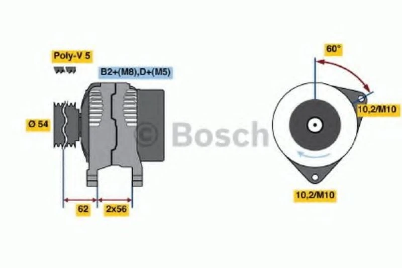 Image of Alternator Bosch 0 986 047 330