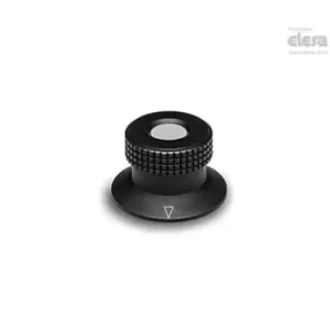 Image of ELESA Knurled control knob-MBR.30 B-5+FK-C9 Black