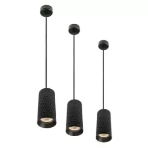 image of Larissa Lighting - Larissa Laki Ceiling Pendant Light 1x GU10 Black