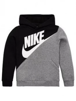 Image of Nike Sportswear Older Boys Amplify Overhead Hoodie - Black/Grey