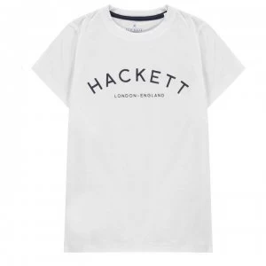 image of Hackett Hacket Logo T Shirt - White 800