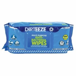 image of Dirteeze Multi Purpose Anti Bacterial Wipes Pack of 200