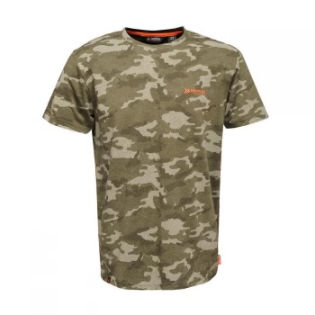 image of Regatta Dense Camo Quick Drying T-Shirt - DrkKhakiMarl