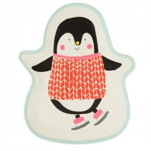Image of Linea Linea Melamine Penguin Plate - Multi