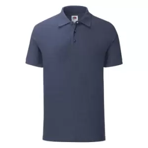 Image of Fruit Of The Loom Mens Iconic Pique Polo Shirt (M) (Heather Navy)