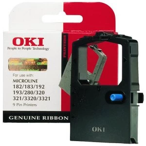 Image of OKI 09002303 Black Fabric Ribbon Cartridge