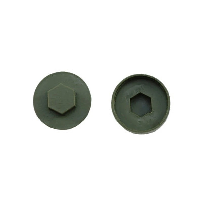 Image of Jcp Fixings Olive Green Cover Caps - 16mm - Fjmfc16Og - Box Of 1000