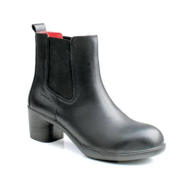 Image of Lavoro Beeswift Cyndi Ladies Anti-Static Steel Toe Cap Leather Upper Boots 1 Pair Black 07 LAV101607