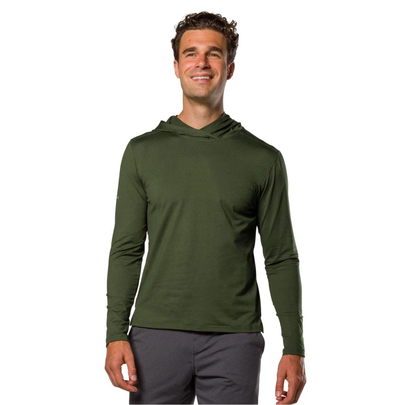 Image of Nathan Mens Performance Hoodie Forest Green male Medium