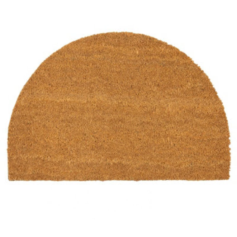 Image of Nicola Spring Coir Half Moon Door Mat 60 x 40cm Classic Brown unisex