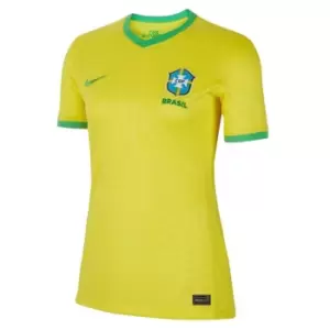 Image of Nike Brazil Home Shirt 2023 Womens - Yellow