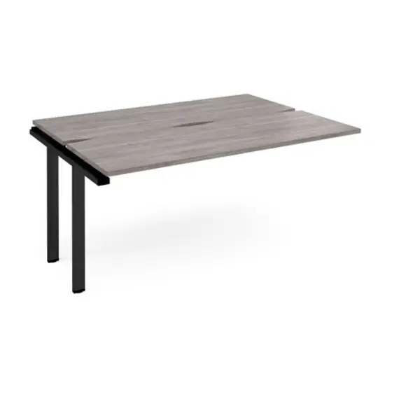Image of Adapt Adapt sliding top add on unit single 1600mm x 1200mm - Black frame, grey oak top STE1612-AB-K-GO