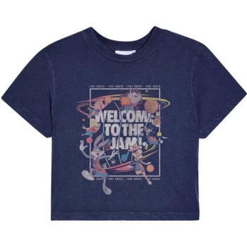 Image of Space Jam 2 - Welcome To The Jam Womens X-Large T-Shirt - Blue