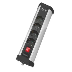 LogiLink LPS236U power extension 1.5 m 4 AC outlet(s) Indoor...