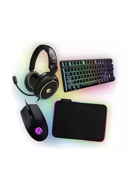 image of Stealth 4-In-1 Light Up Gaming Bundle - Keyboard, Mouse, Mouse Pad, C6-100 LED Gaming Headset