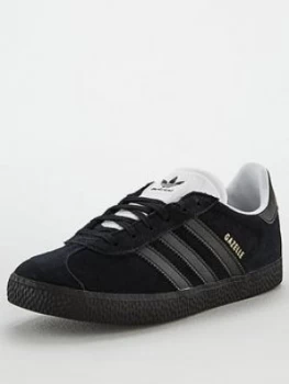 Image of Adidas Originals Gazelle J Junior Trainer - Black