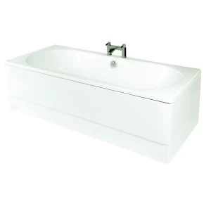 Image of Wickes Luxury Reinforced Bath End Panels - White 800mm