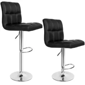 TecTake 2 Tony Bar Stools - Black