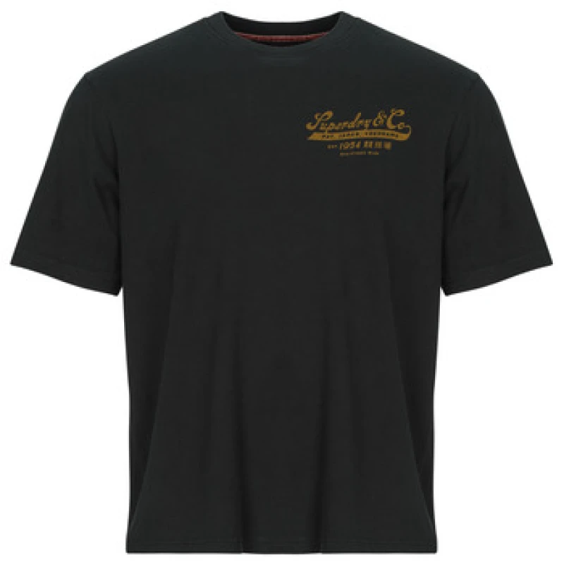 Image of Superdry Heritage Biker Loose T-Shirt mens T shirt in Black